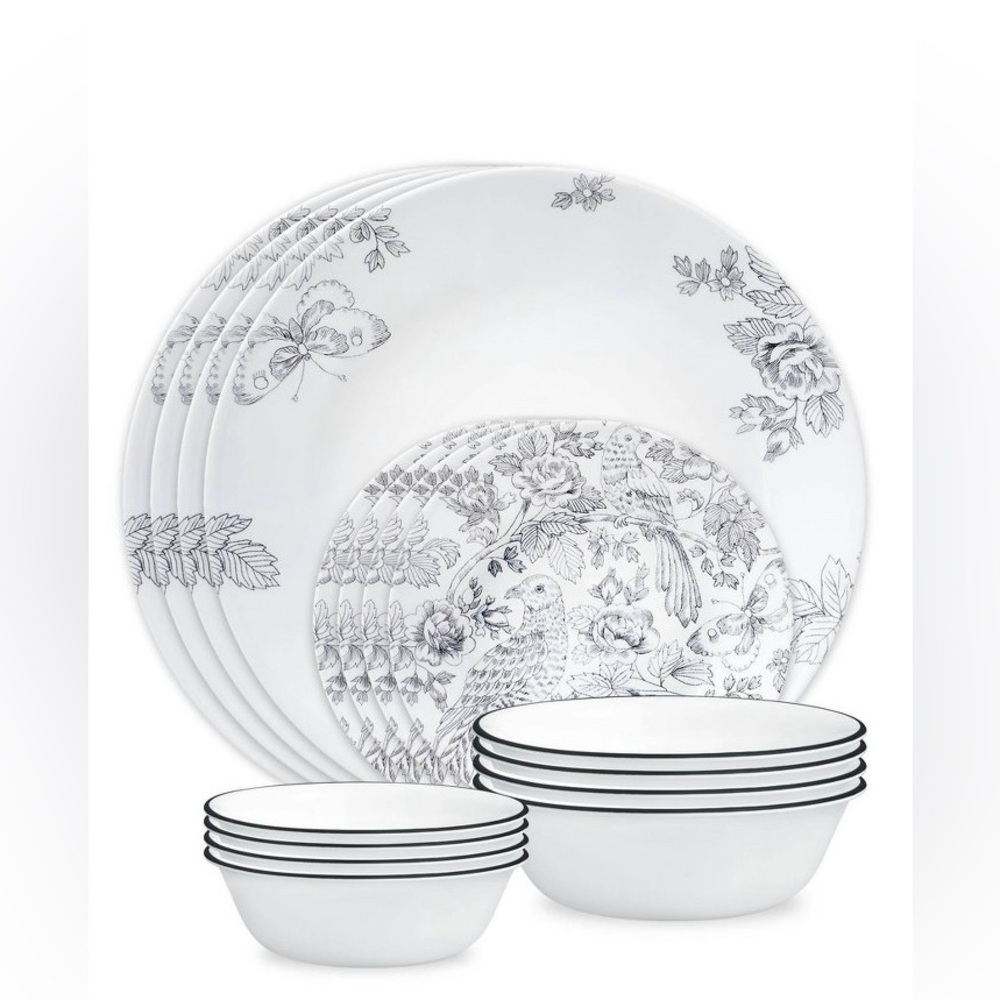 Corelle Francheska Dinnerware Set ✨ 16pc Set | vitrelle glass